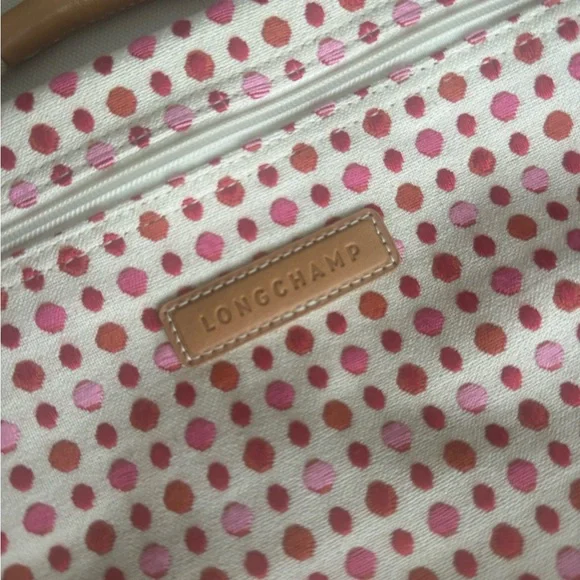 Longchamp Red and Cream Bag - Picture 2 of 5